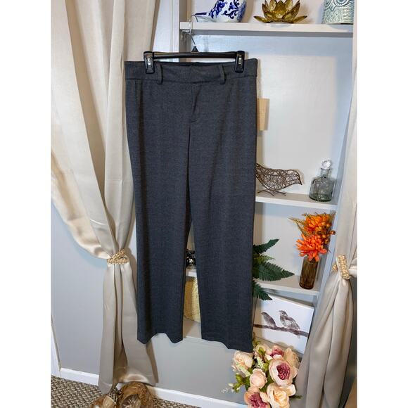 NWT $59.95 Coldwater Creek size 8 Misses Natural Waist Gray Trouser Straight Leg - Picture 1 of 10